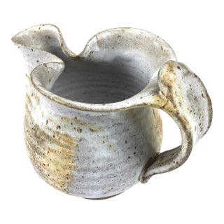 Vintage Studio Pottery Glazed Pottery Pitcher For Sale