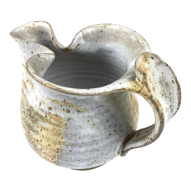 Vintage Studio Pottery Glazed Pottery Pitcher For Sale