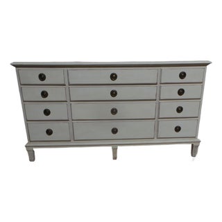 Gustavian Style Twelve Drawer Dresser For Sale