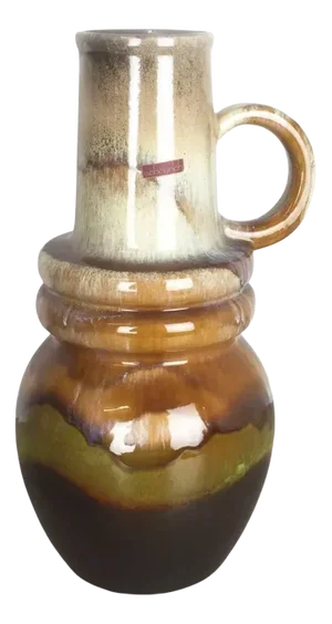 Extra Large Vintage Pottery Fat Lava Vase from Scheurich, Germany, 1970s