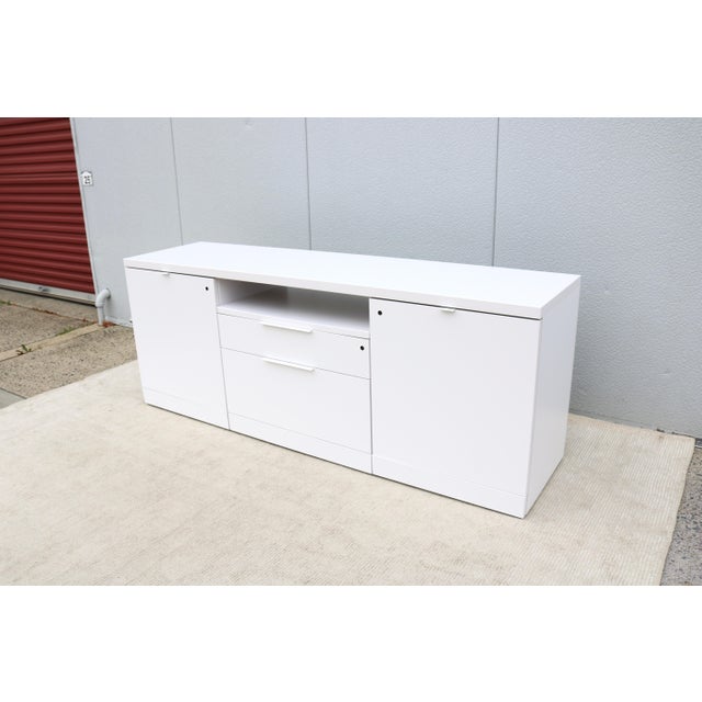Knoll Modern Minimalist Knoll Reff Profiles Classic Credenza Sideboard in Bright White For Sale - Image 4 of 18