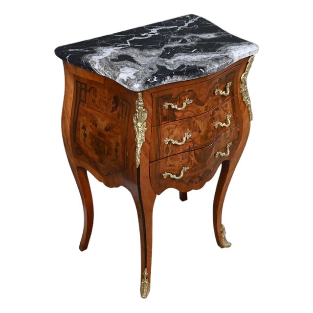 20th Century Louis XV Marquetry Parlor Cabinet For Sale