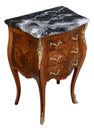 20th Century Louis XV Marquetry Parlor Cabinet