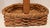 Brown Vintage Handmade Woven Natural Wood Basket With Handle 12.25" X 10.75" For Sale - Image 8 of 9