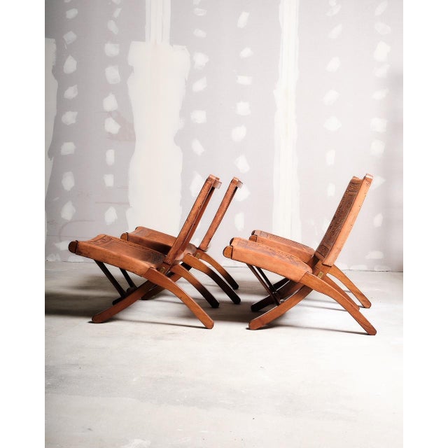 Folding Chairs by Angel Pazmino, 1960s, Set of 4 For Sale - Image 6 of 17
