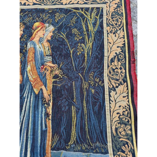 Large Jaquar Tapestry with Marriage Design, 1980s For Sale - Image 6 of 18