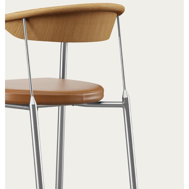 Wood Chairman Chair in Oak with Upholstery in Cognac by Henrik Tengler for One Collection For Sale - Image 7 of 16