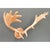 Tan Vintage Carved Wood Antler Wall Mount For Sale - Image 8 of 12