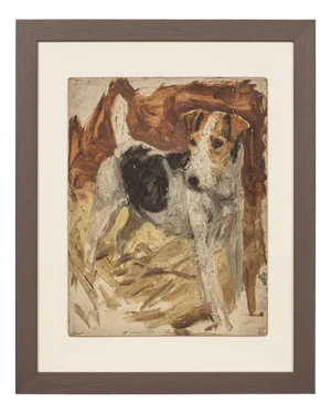 Frederick Thomas Daws, Antique Jack Russell Terrier, Oil on Canvas, 1920, Framed