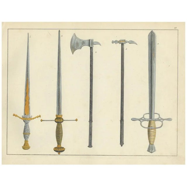 Von Reibisch, Swords, Axes, and War Hammers, 1842, Print For Sale - Image 6 of 6