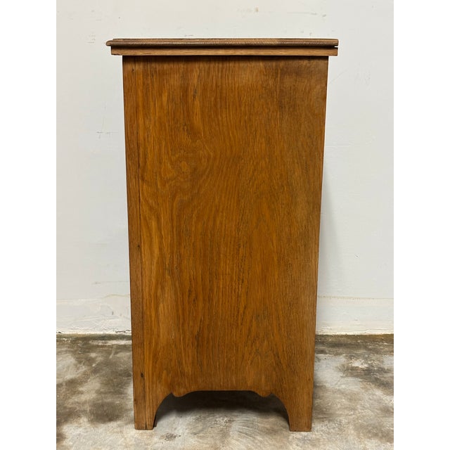 Wood Antique Oak Potcupboard Nightstand For Sale - Image 7 of 8