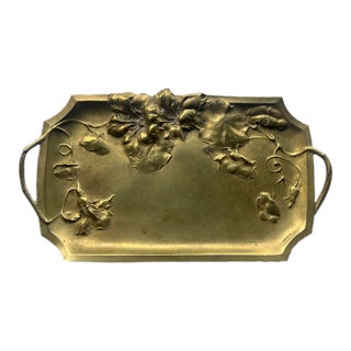 Art Nouveau Bronze Dore Vide-Poche Tray For Sale