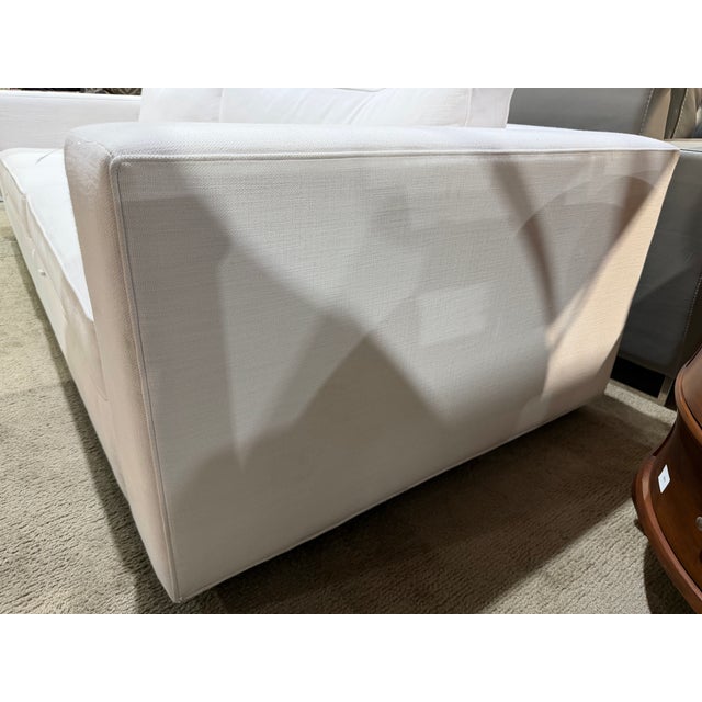 Restoration Hardware Restoration Hardware White Fabric Sofa For Sale - Image 4 of 4
