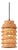 Matthew Izzo Home Small Stacked Oak Wood Pendant Light For Sale