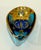 Hollywood Regency Mid-Century Venetian Art Glass Teardrop Blue Tre Fuochi Handpainted Dish Italy For Sale - Image 3 of 8