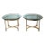 Late 20th Century Brass and Glass End Tables - a Pair For Sale