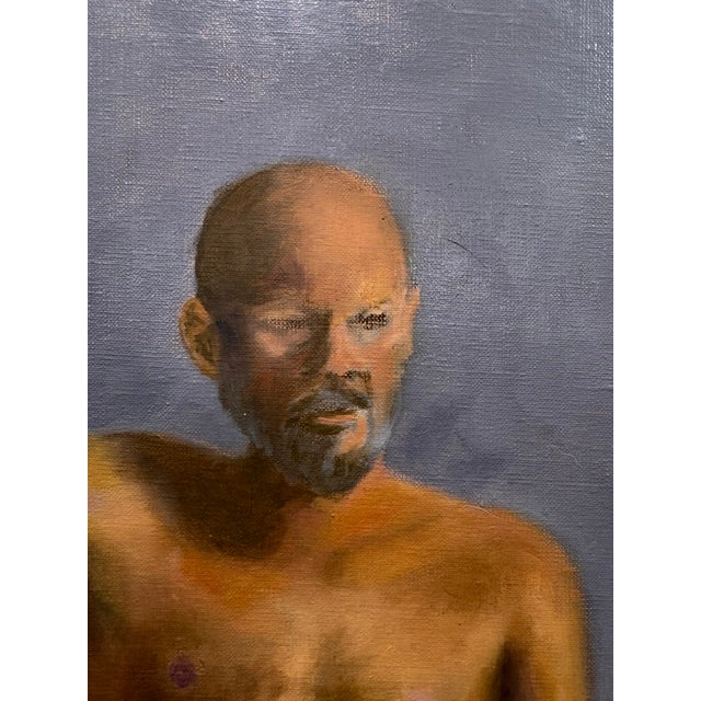 Figurative Steven Seated by Kathleen Varadi, 2025 Oil on Canvas For Sale - Image 3 of 10