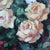 Mid-Century Modern Vintage Oil on Canvas Floral Still Life Painting of Garden Roses C1960 For Sale - Image 3 of 14
