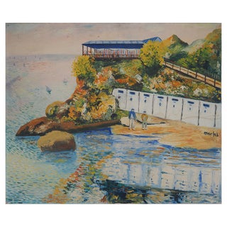 Elisée Maclet, La Pointe du Mourillon in Toulon, Original Oil on Canvas For Sale