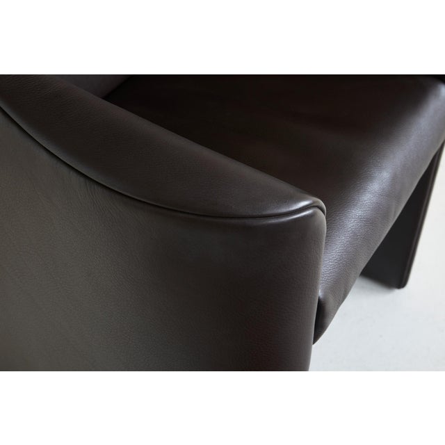 Black Buffalo Leather Chairs by Luigi Massoni and Pier Giorgio Cazzaniga for Matteo Grassi, 1990s, Set of 8 For Sale - Image 8 of 10