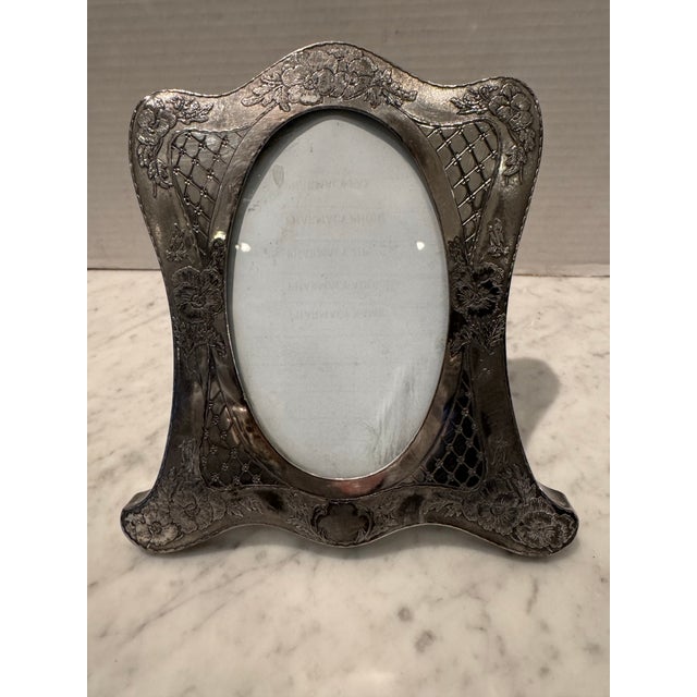 Victorian Silver Plate Picture Frame For Sale - Image 9 of 9