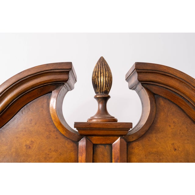 Wood Theodore Alexander Burl Wood Barley Twist Tall Chevel Dressing Mirror For Sale - Image 7 of 17