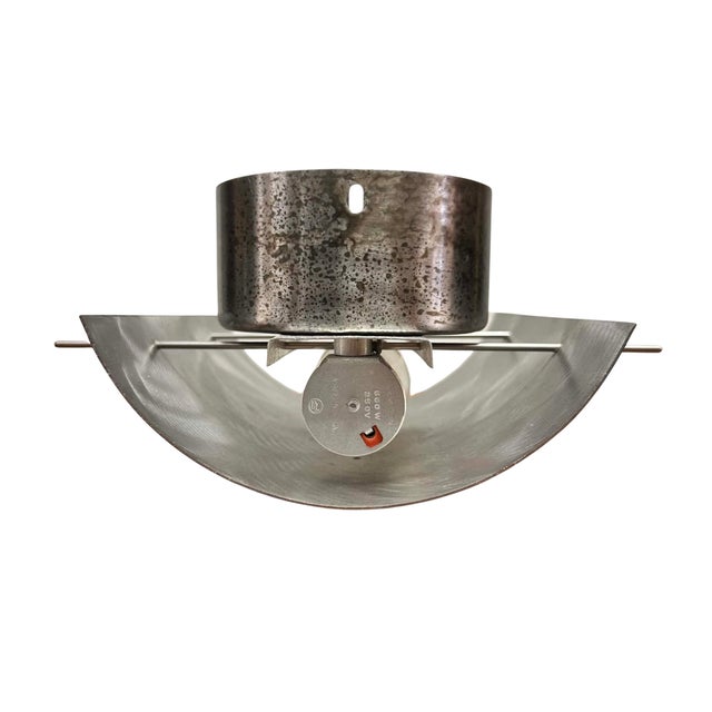 1970s Vintage Brutalist Patinated Steel Wall Sconces - a Pair For Sale - Image 5 of 7