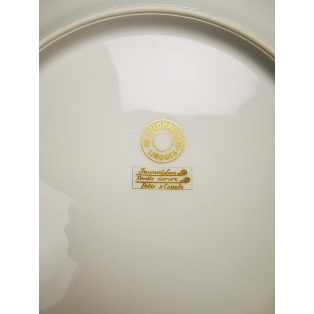 Rare and superb Limoges porcelain dinner service by Haviland & Parlon, "Edith Pascal" pattern. Hand-painted, inlaid, and...