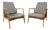 Oak and Leather Armchairs from Uluv Krásná Jizba, 1960s, Set of 2 For Sale