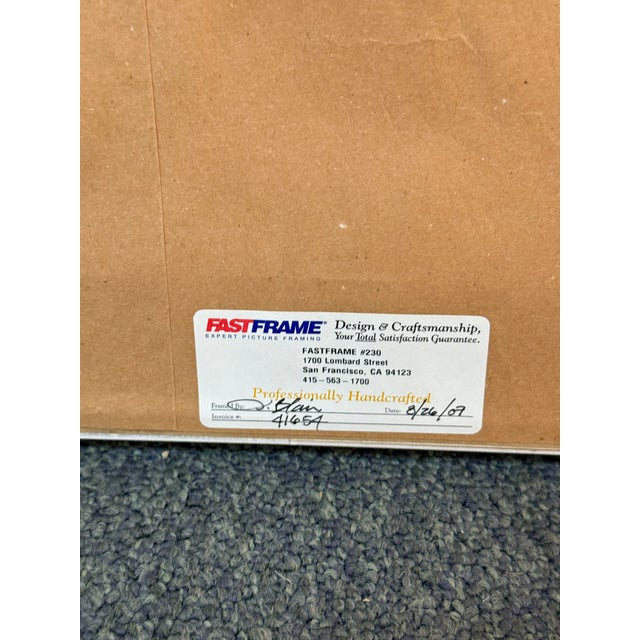 Circa 1973 Wolfgang Hutter Modernist Abstract Signed Lithograph, Framed For Sale - Image 4 of 12