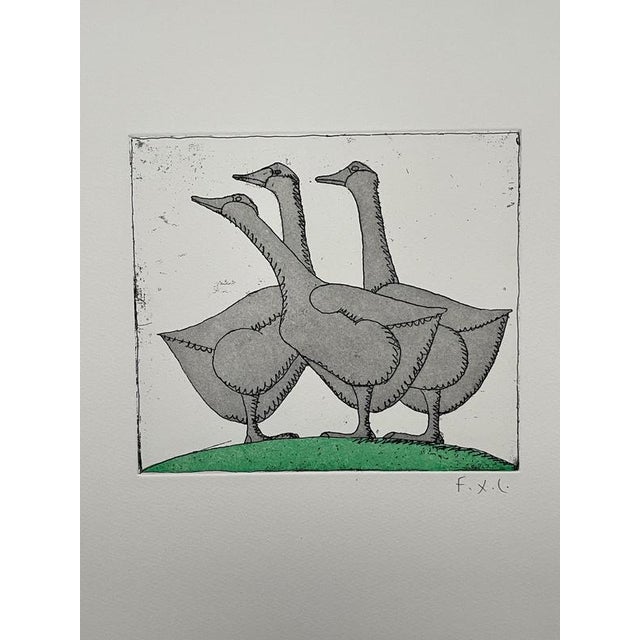 Francois-Xavier Lalanne (1927-2008) The Geese (in french : les oies), 2004 This extremely rare print by François Xavier...