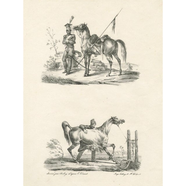 After Carle Vernet, Arabian Horse & Cavalry, 1825, Lithograph For Sale - Image 3 of 9