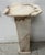 Veined marble display column Square base and central column Octagonal top Good condition Dimensions: H 74 x W 36 x D 30 cm...