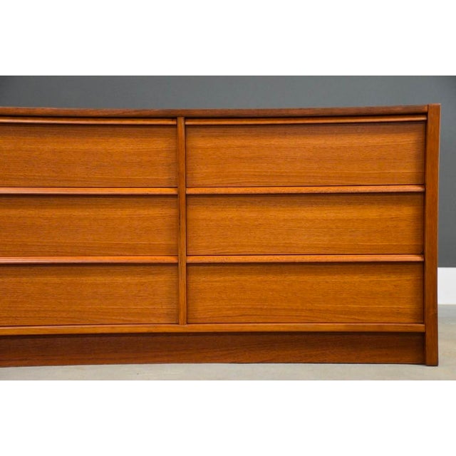 Brown 1960s Danish Modern Teak 77” Dresser by New Furniture For Sale - Image 8 of 10