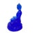 2020s Crystal Glass Pate-De-Verre Blue Gautama Amitabha Shakyamuni Statue For Sale - Image 5 of 9