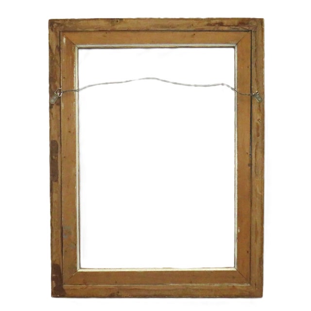 Wood Antique Gilt Wood & Gesso Picture Frame for Portrait Painting or Mirror 20" X 28" Opening For Sale - Image 7 of 7