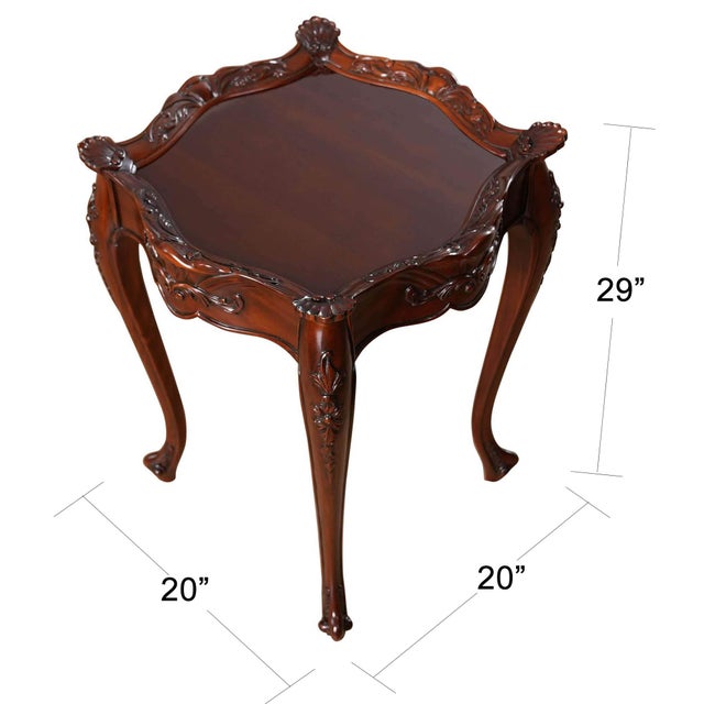 Designed after a 20th century classic this French side table is a high quality antique reproduction which features...