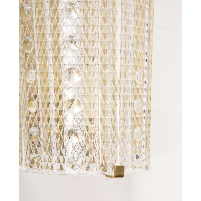 Mid-Century Modern 1960"s Large Demi Lune Sconces by Carl Fagerlund for Orrefors - a Pair For Sale - Image 3 of 12