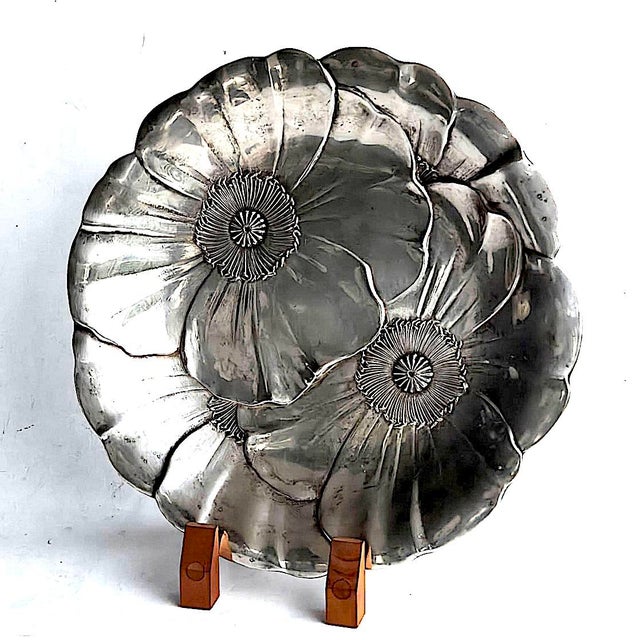 Mid 20th Century Wallace Silver-Plate Poppy Platter Model 715 For Sale - Image 10 of 16