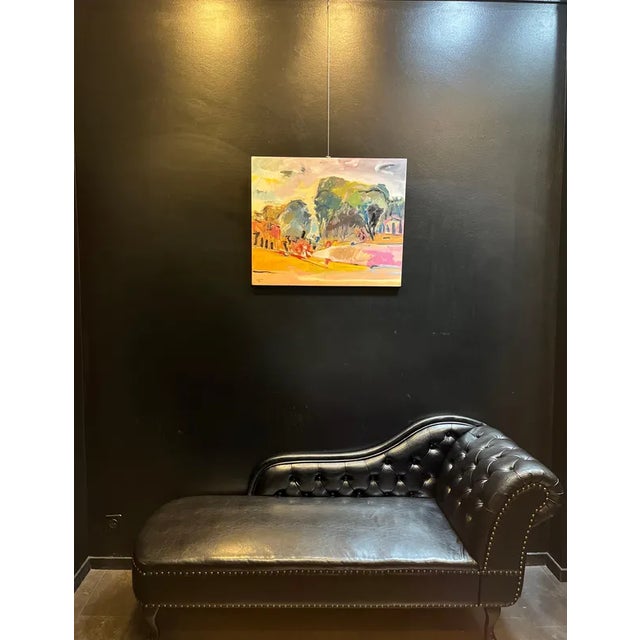 Jean Krille, Landscape 116, Oil on Wood, 1990 For Sale - Image 9 of 10