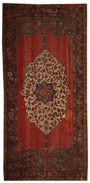 Hand Knotted Antique Mahal Rug - 5'3" X 11'3"