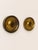 Vintage Disc Wall Sconces in Patinated Brass, Italy, 1970, Set of 2 For Sale - Image 4 of 6