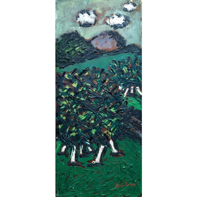 Ben-Zion Weinman, American Modernist Oil Painting Gestural Landscape WPA Artist Group of 10 For Sale