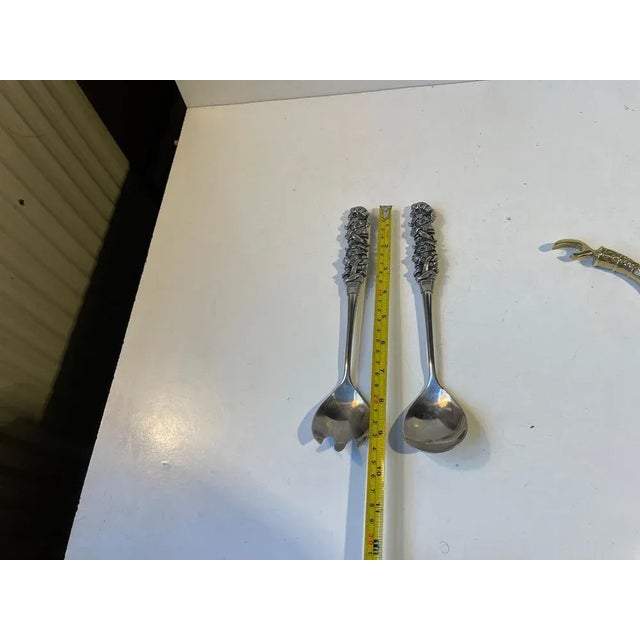 Vintage Norwegian Viking Salad Set and Bottle Opener by A. S. Tinn Per, 1970s, Set of 3 For Sale - Image 10 of 11