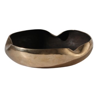 Vintage Ashtray Bowl in Brass and Bronze, 1950 For Sale