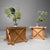 Set of two charming wooden stands for small ceramic vases, traditionally used in Shinto home altars (Kamidana) to hold...