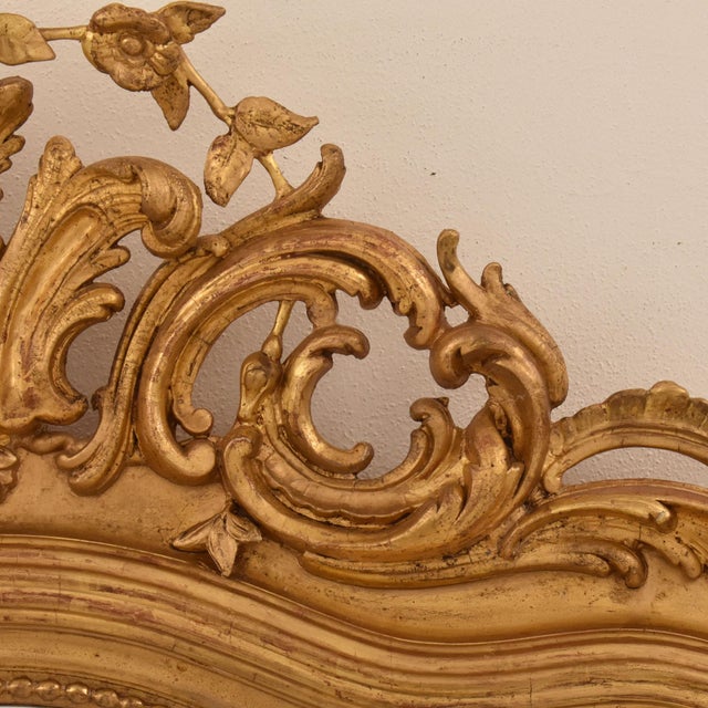 Glass Antique Gold Leaf Mirror, 1850s For Sale - Image 7 of 12