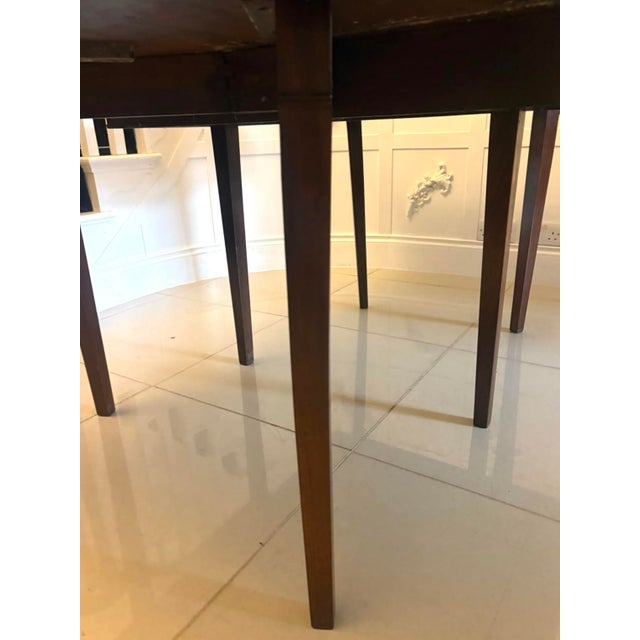 Antique Georgian Mahogany Six Leg Drop Leaf Dining Table, 1800 For Sale - Image 12 of 16