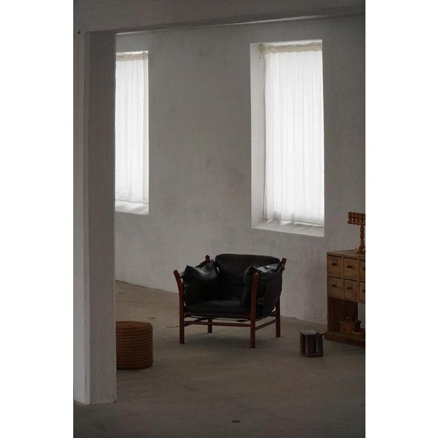 Vintage Ilona Lounge Chair in Stained Beech and Leather by Arne Norell for Aneby Mobler, 1960s For Sale - Image 6 of 18