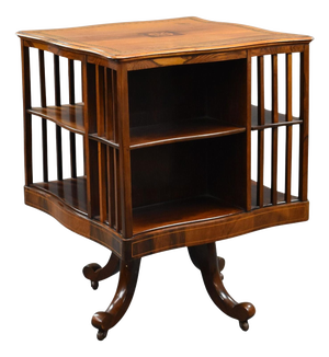 Edwardian Mahogany Revolving Bookstand, 1900s